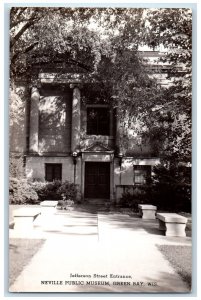 Jefferson Street Entrance Neville Public Museum Green Bay WI RPPC Photo Postcard