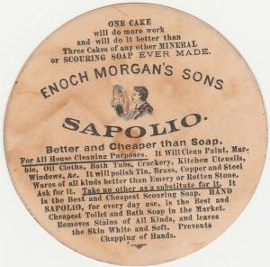 Victorian Die Cut Trade Card - Pretty Lady - Morgan's Sapolio Hand Soap