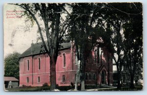 1912 Albion Michigan MI Vintage Postcard Presbyterian Church Chapel Building