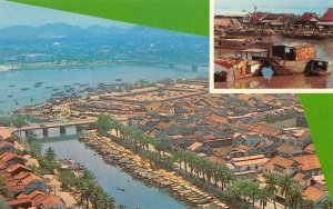 Hue Vietnam Perfume River Aerial View Vintage Postcard AA69285