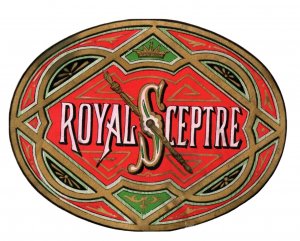 1870s-80s Royal Sceptre Tobacco Cigar Box Label Geo S. Harris Original 7H