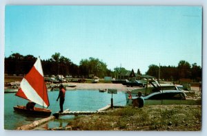 Collingwood Ontario Canada Postcard Sunset Point & Marina 1970 Vintage Posted