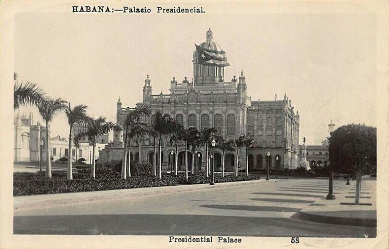 Habana Cuba Presidential Palace Real Photo Postcard