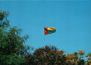 VINTAGE POSTCARD CONTINENTAL SIZE BANDEIRA NACIONAL FLAG OF CAPE VERDE