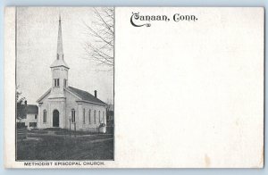 Canaan Connecticut CT Postcard Methodist Episcopal Church Building Exterior 1900