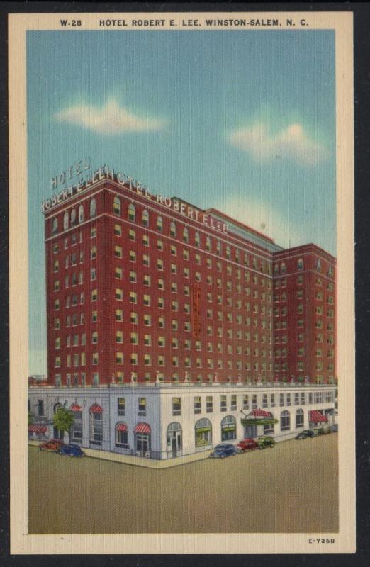 North Carolina colour PC Hotel Robert E Lee Winston-Salem  unused