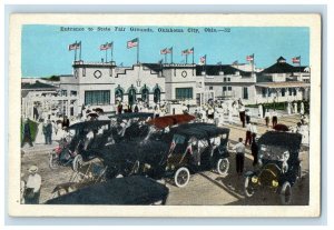 Entrance To State Fair Grounds Cars Oklahoma City Oklahoma OK Vintage Postcard