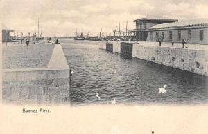 Buenos Aires Argentina Canal Harbor Postcard J48585