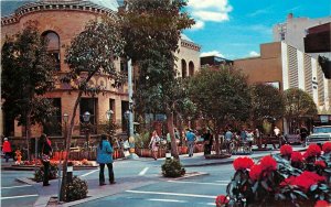 Chrome Postcard; Santa Cruz Mall, Cooper House, Main Street of Santa Cruz CA