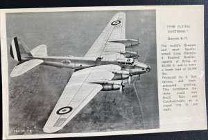 Mint England Real Picture Postcard RPPC Flying Fortress Boeing B17