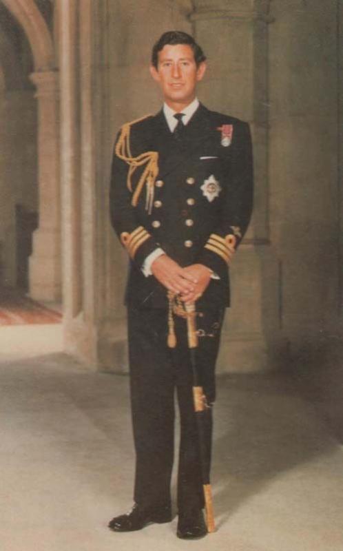 Prince Charles Military Commander Royal Navy Uniform Royal Wedding Postcard