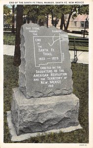 End of the Santa Fe Trail Marker Santa Fe, New Mexico NM s 