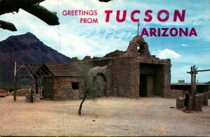 Arizona Tucson Greetings Showing The Little Church In Old Tucson 1961