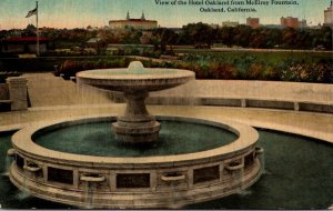 California Oakland View Of Hotel Oakland From McElroy Fountain Curteich