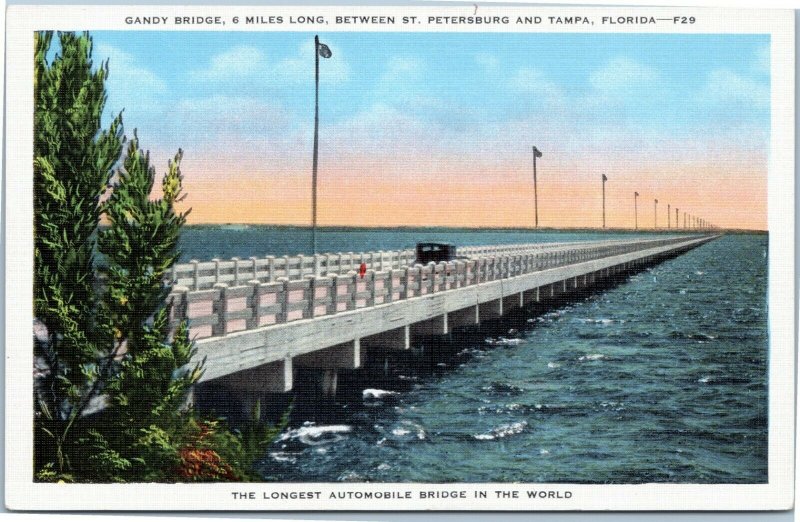 Gandy Bridge between St. Petersburg and Tampa - the original bridge Florida 