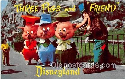 Three Little Pigs Disneyland, Anaheim, CA, USA Unused 