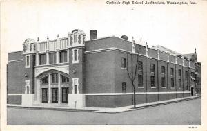 A59/ Washington Indiana In Postcard Catholic High School Auditorium c40s