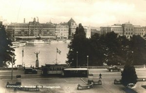 Sweden Stockholm Norrström fran Riksdagshuset Vintage RPPC 04.05