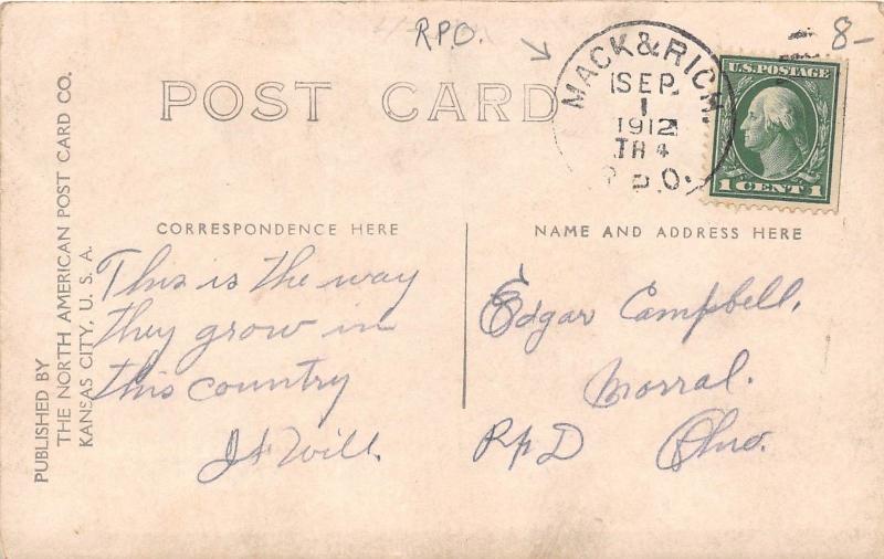 D52/ Hunting Rifle Postcard RPPC Kansas City Exaggeration Rabbit RPO Mack&Rich 3