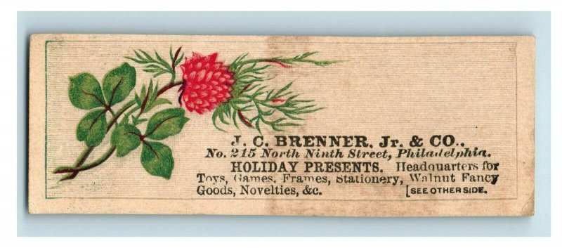 1880s J.C. Brenner Jr. & Co. Toys Holiday Presents Fancy Goods Lot Of 3 P218