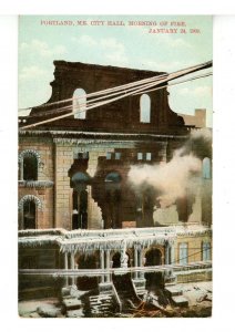 ME - Portland. Fire at City Hall, Morning of January 24, 1908