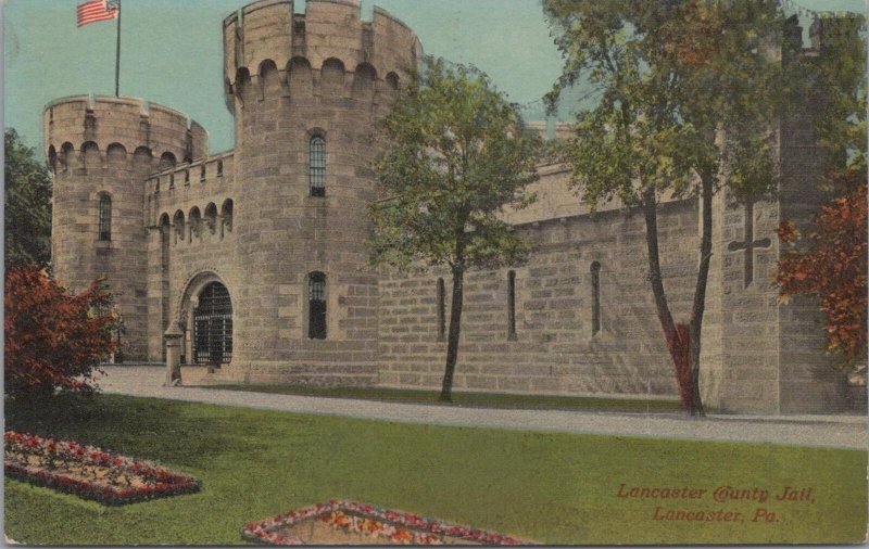 Postcard Lancaster County Jail Lancaster PA