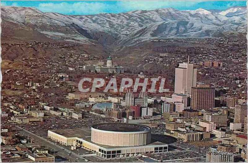 Modern Postcard Salt Lake City Utah Aerial view of Salt Lake City