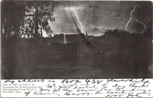 Postcard Massachusetts Essex County Haverhill Electrical Storm July 17 1905 V212
