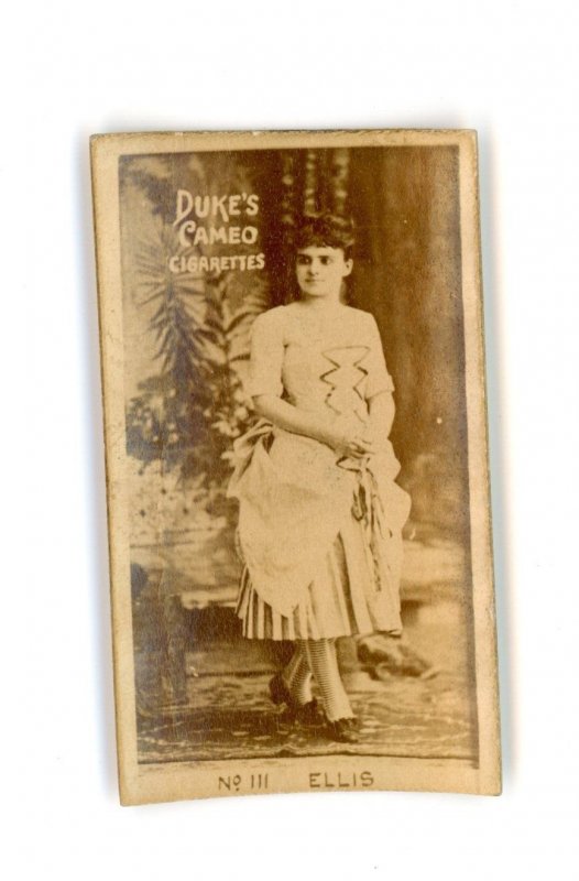 1880s Duke's Cameo Cigarettes Tobacco Real Photo Actress Ellis F137