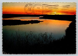 c1982 Beautiful Sunset View at Saskatchewan Canada 4x6 VINTAGE Postcard 0254