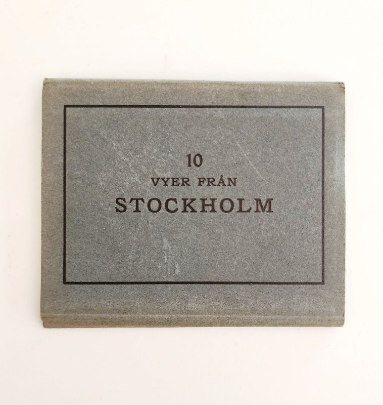 Stockholm Sweden Hand Tint Cards Set Incomplete Lot Of 5 With Case Antique E9