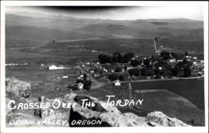 Jordan Valley OR Birdseye View c1950s Postcard