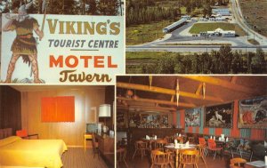 VIKING'S TOURIST CENTRE Motel, Tavern Upsala, Ontario Roadside Vintage Postcard