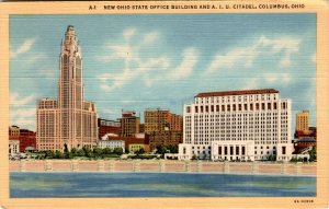 OHIO STATE OFFICE BUILDING, A. I. U. CITADEL, COLUM Postcard