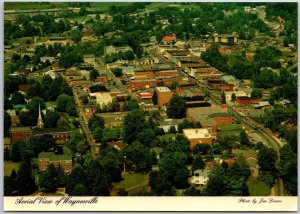 Aerial View Waynesville North Carolina Shopping Center Buildings Ground Postcard