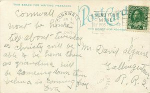 Vintage Postcard; High School, Cornwall Ontario Canada, Posted