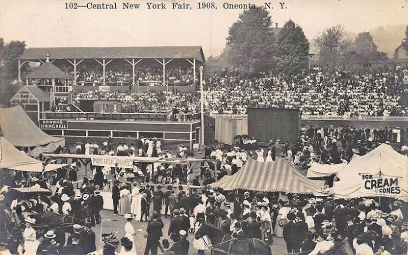 Oneonta NY Central NY Fair Ice Cream Cones RPPC Real Photo Postcard