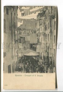 485486 Italy Genova Genoa Truogoli di S.Brigida street linen children Vintage