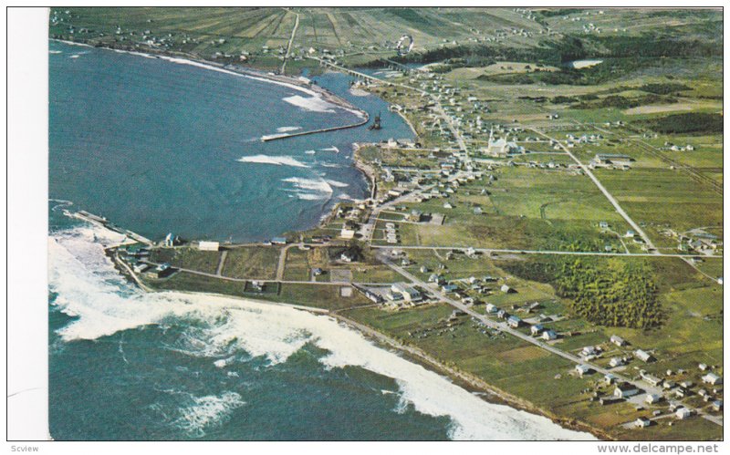 Aerial View, Grande-Riviere, Scientic Research Center, Gaspesie, Quebec, Cana...