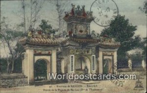 Pagode de Ba-Lua Saigon Vietnam, Viet Nam 1909 Missing Stamp 