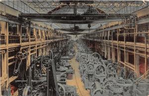 D66/ Pittsburgh Pennsylvania Postcard c1915 Aisle Westinghouse Factory Interior