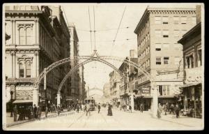 USA 1922 Portland Oregon 3rd St RPPC 2c Washington Zurich Franklin 90531