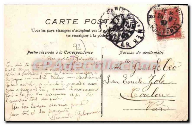 Postcard Old Levallois Perrret Ile De La Jatte