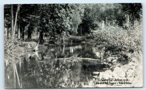 HASTINGS, MI Michigan ~ CONEY ISLAND Creek Scene 1911 Barry County Photoette