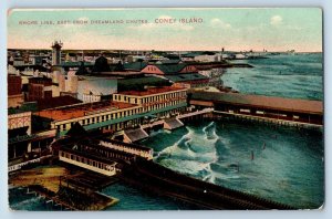 Coney Island New York NY Postcard Shore Line East Dreamland Chutes c1910 Vintage