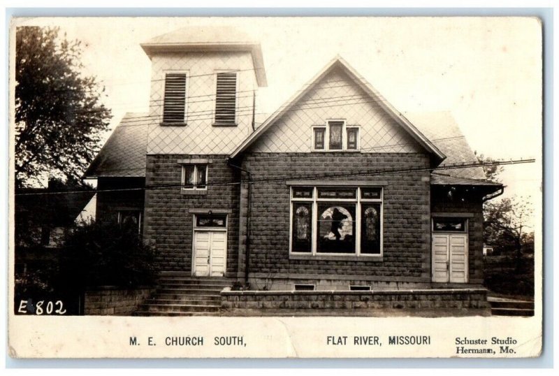 1944 Methodist Church Building Schuster Studio Flat River MO RPPC Photo Postcard