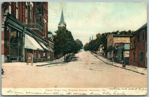 ROCHESTER PA ADAMS STREET FROM BRIGHTON AVENUE 1910 ANTIQUE POSTCARD