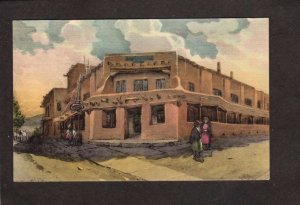 NM Don Fernando Hotel Taos New Mexico Hand Colored Postcard