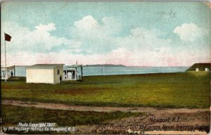 Target Practice, 200 Yd Range, Naval Training Station Newport RI Postcard G78