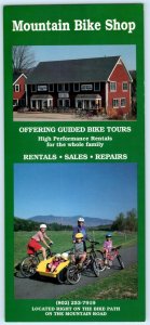 STOWE, Vermont VT ~ Advertising MOUNTAIN BIKE SHOP Rental Rates 4x9 Postcard